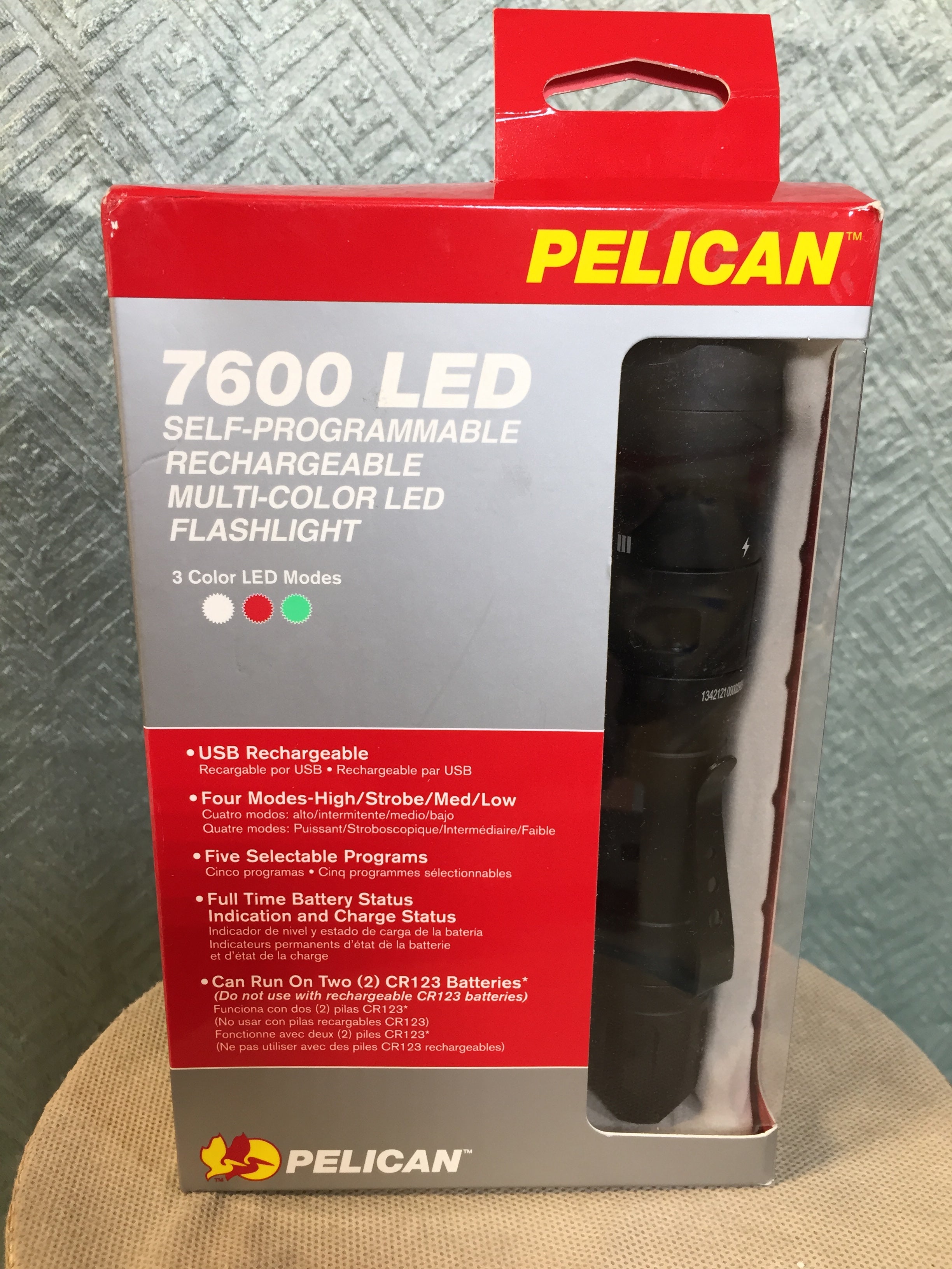 Pelican Rechargeable 7600 LED Tactical Flashlight (7572832649454)